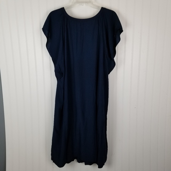 Old Navy Maternity V Neck Sleeveless Dress Size XXL Navy Blue Flutter Sleeves - Picture 14 of 14